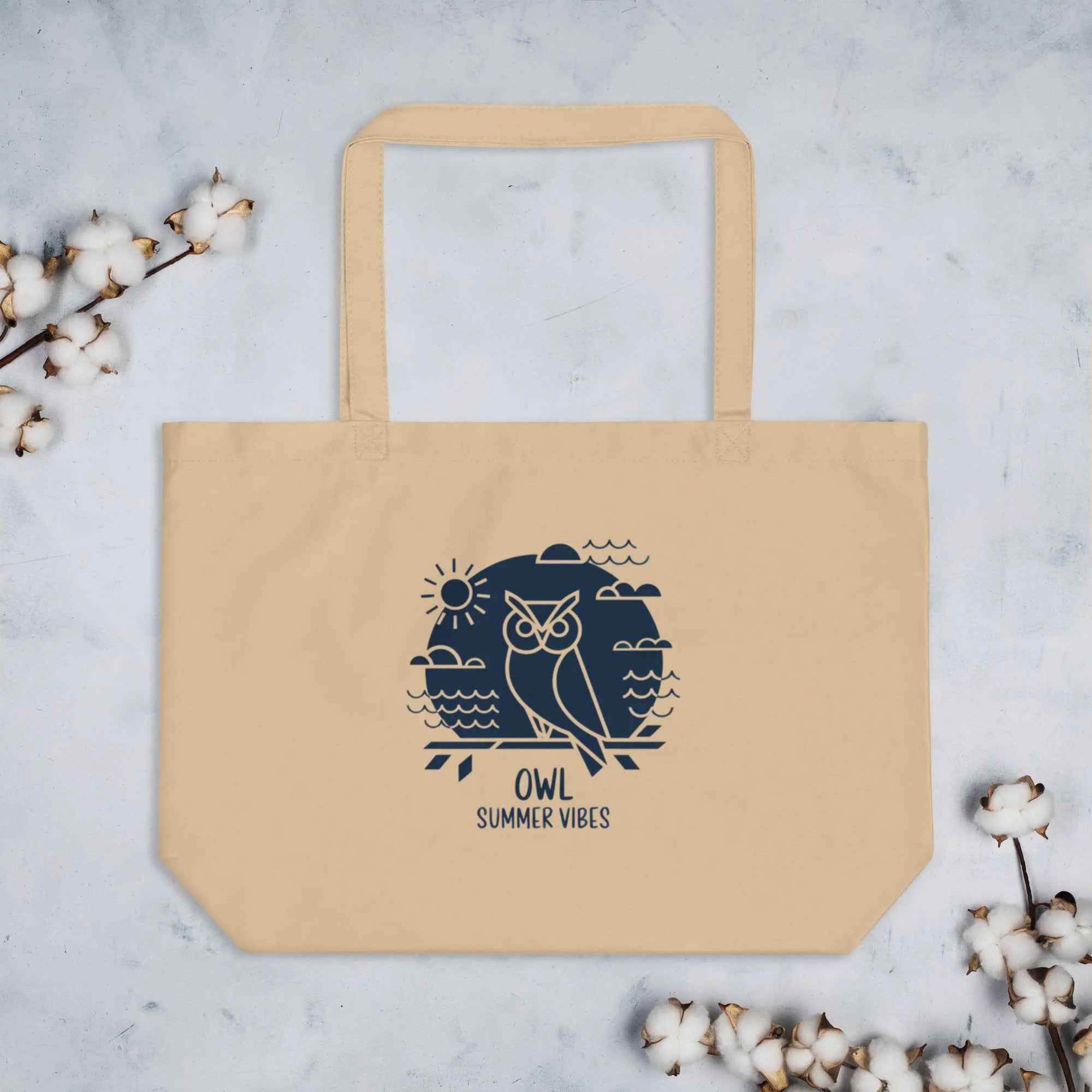 Eco-Friendly Owl Large Organic Tote Bags – Stylish & Spacious