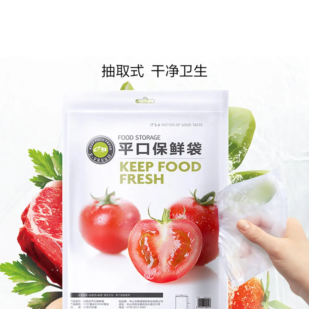 eFresh Tear-Free Food Storage Bags 30x40cm - 58 Pieces