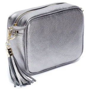 Elie Beaumont Pewter Leather Bag