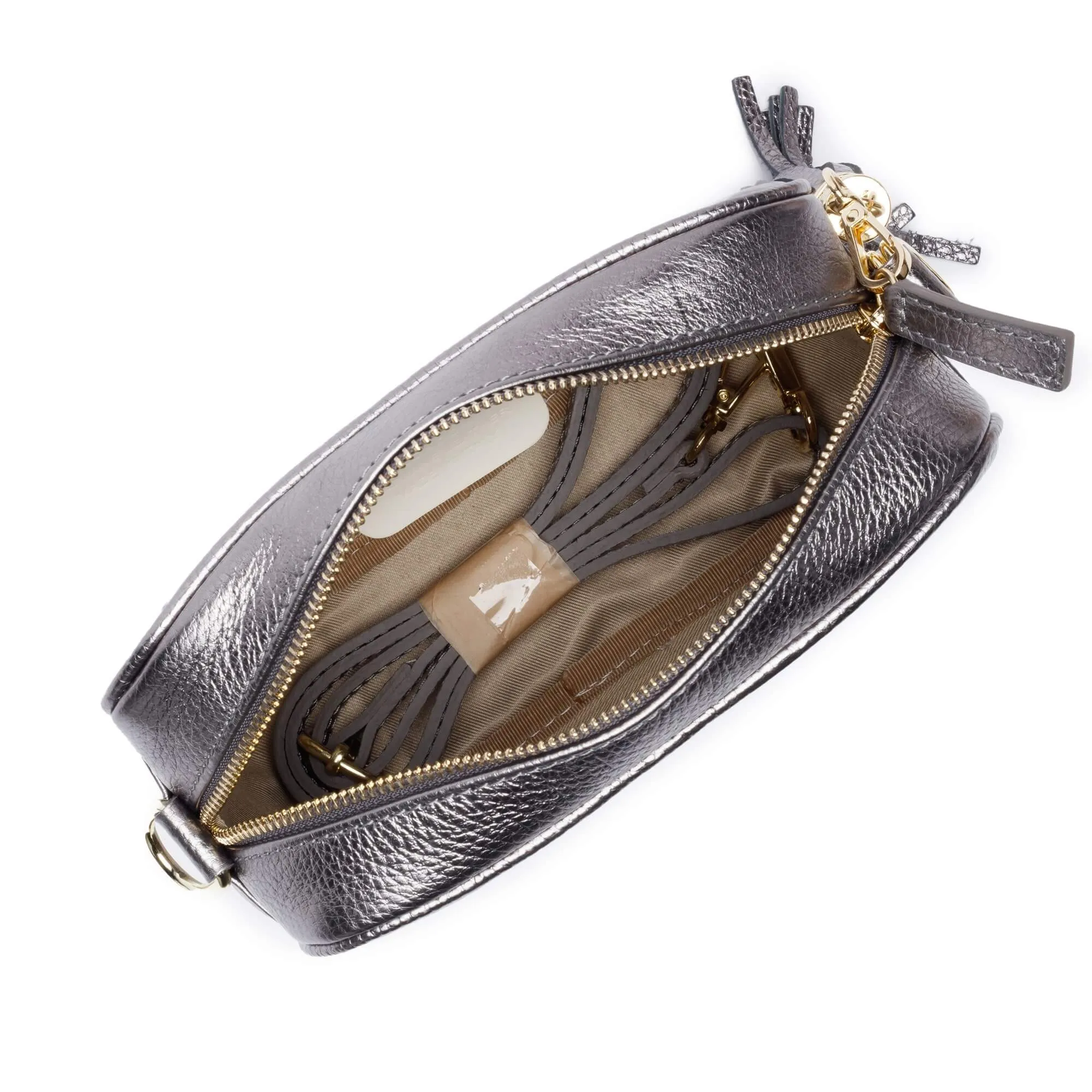 Elie Beaumont Pewter Leather Bag