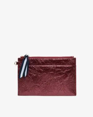 ELMS KING : New York Coin Purse - Plum Crinkle