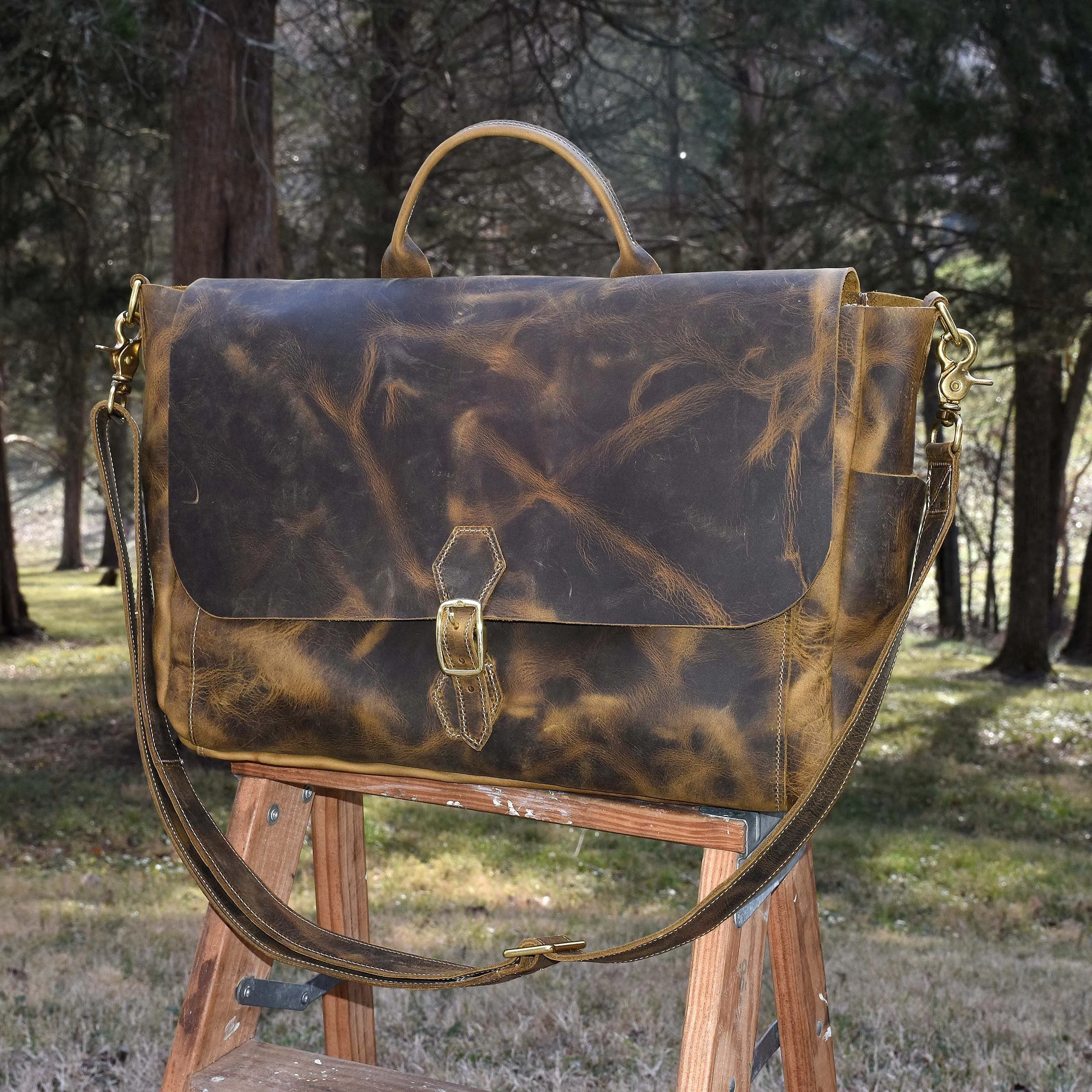 Emerson Leather Messenger Bag