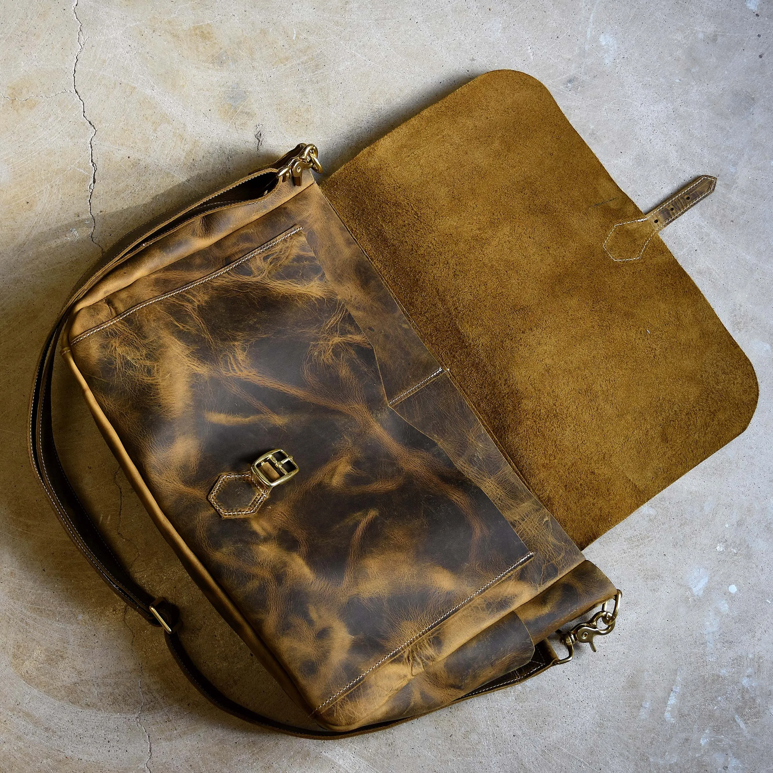 Emerson Leather Messenger Bag