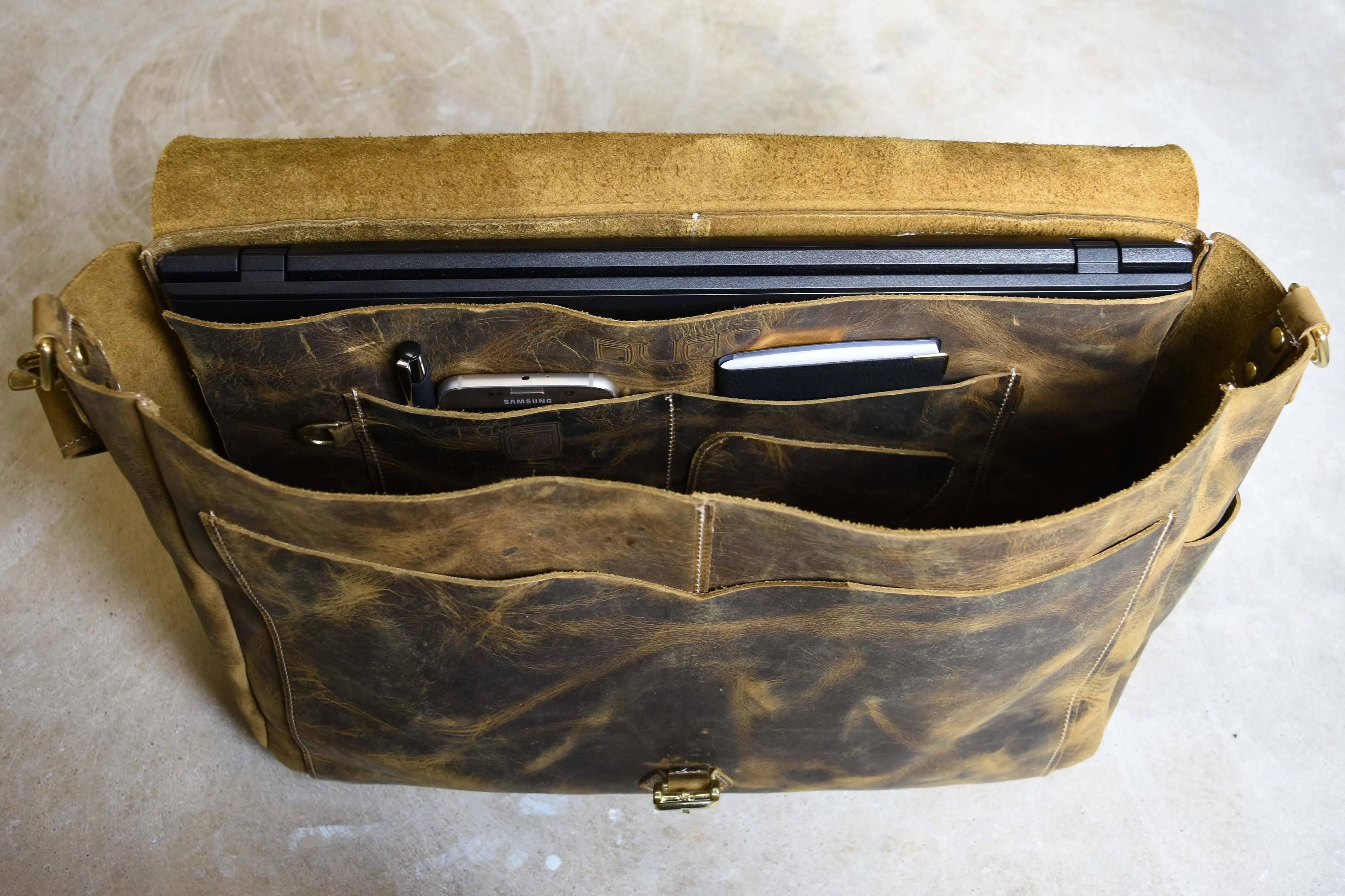 Emerson Leather Messenger Bag