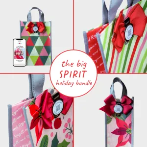 Everything Under the Tree - Spirit Collection | Reusable Gift Bag   QR Greeting Card Bundle | 15 Pieces