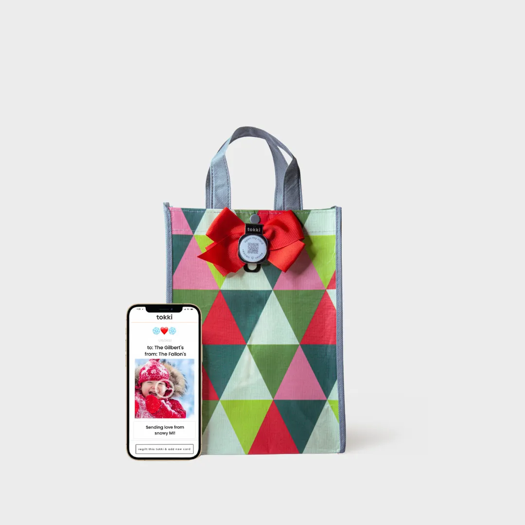 Everything Under the Tree - Spirit Collection | Reusable Gift Bag   QR Greeting Card Bundle | 15 Pieces