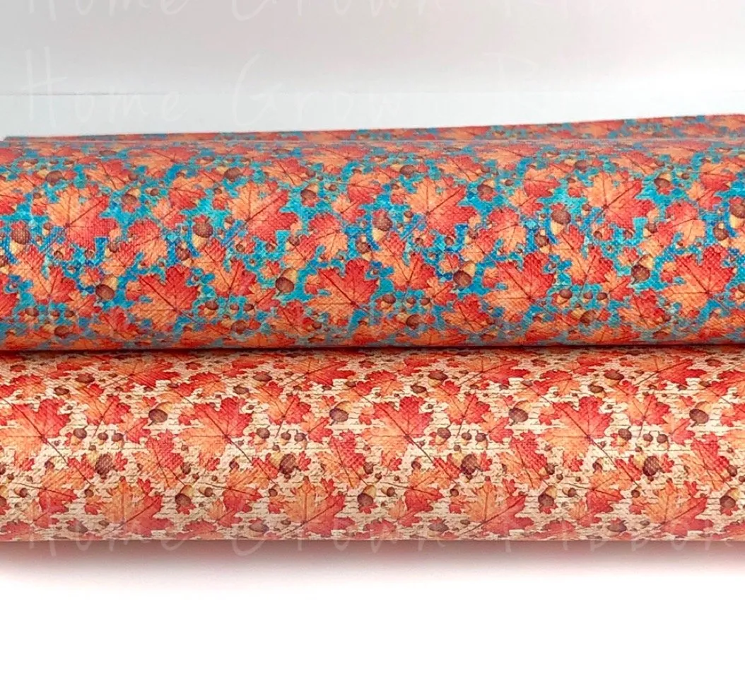 Fall Leaves Faux Leather Sheets USDR