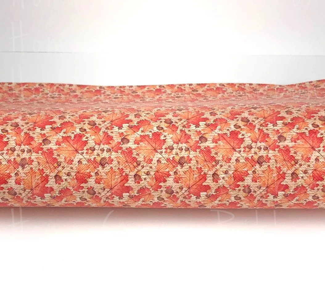 Fall Leaves Faux Leather Sheets USDR
