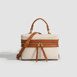 Fashion Box Canvas Shoulder Crossbody Bag