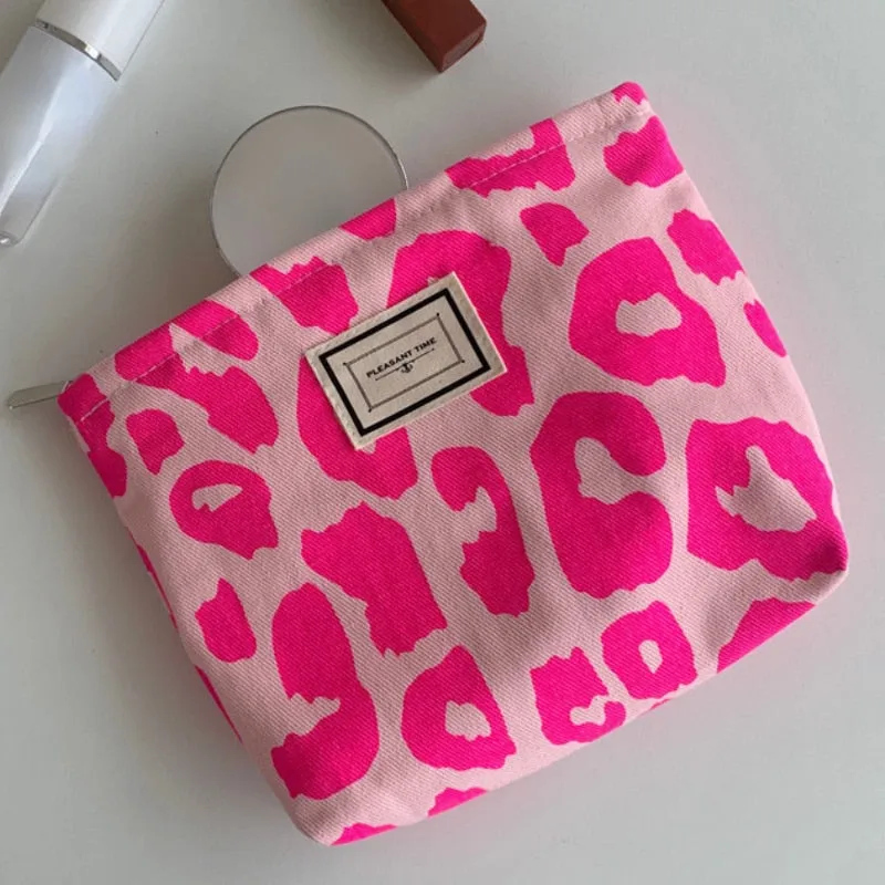 Fashion Simple Floral Jacquard Cosmetic Bag Large Capacity Travel Makeup Bag