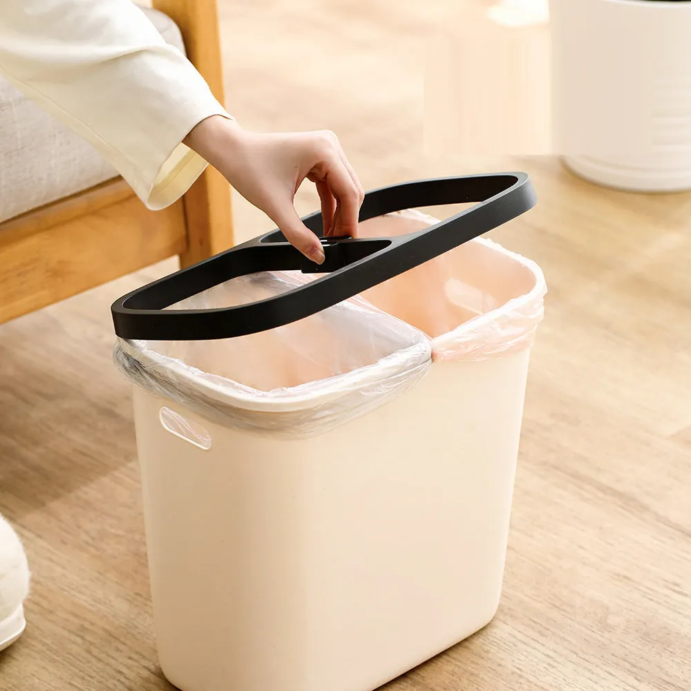FaSoLa Dual Compartment Trash Bin - Off-White