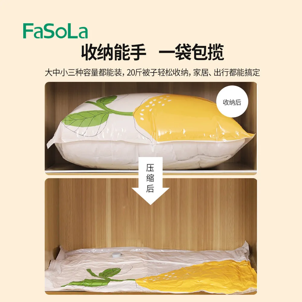 FaSoLa Fruit Print Vacuum Storage Bags - Pear Design, Medium, 60x80cm, 2 Pieces