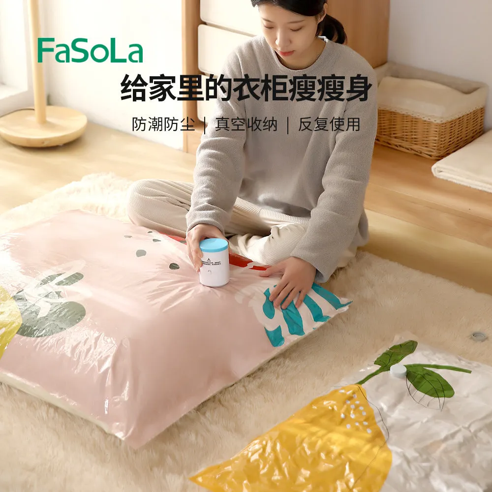 FaSoLa Fruit Print Vacuum Storage Bags - Pear Design, Medium, 60x80cm, 2 Pieces