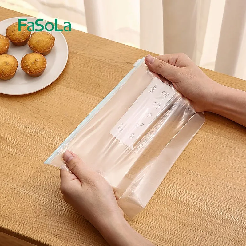 FaSoLa Multi-Functional Zipper Lock Bags - Small, White, 20x10cm, 20 Pieces