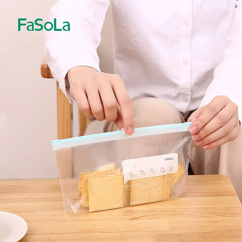 FaSoLa Multi-Functional Zipper Lock Bags - Small, White, 20x10cm, 20 Pieces