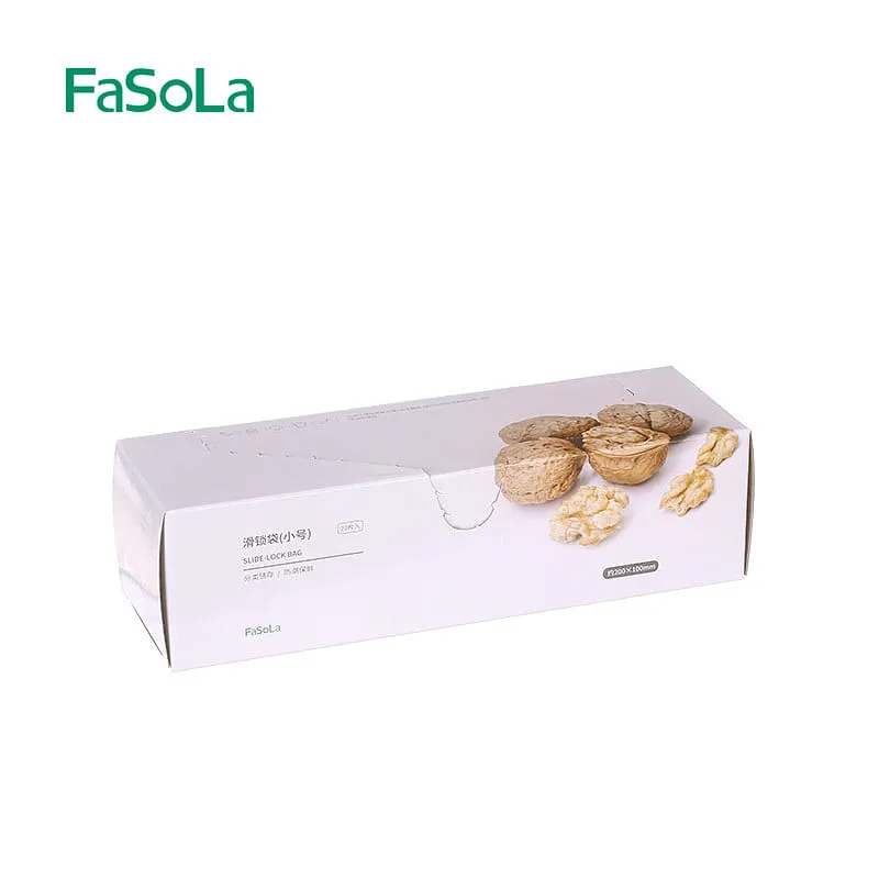 FaSoLa Multi-Functional Zipper Lock Bags - Small, White, 20x10cm, 20 Pieces