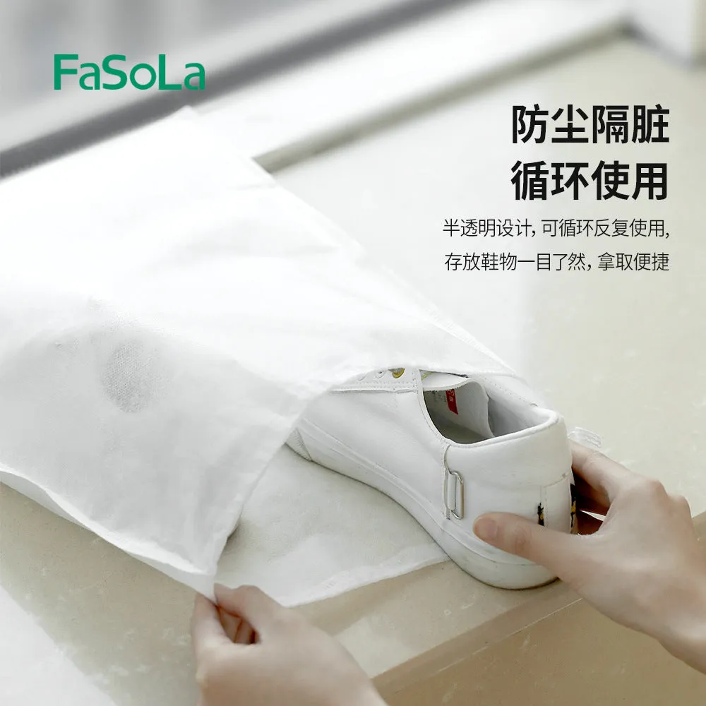 FaSoLa Non-Woven Anti-Yellowing Shoe Bags - Small, White, 24*38cm, Pack of 10