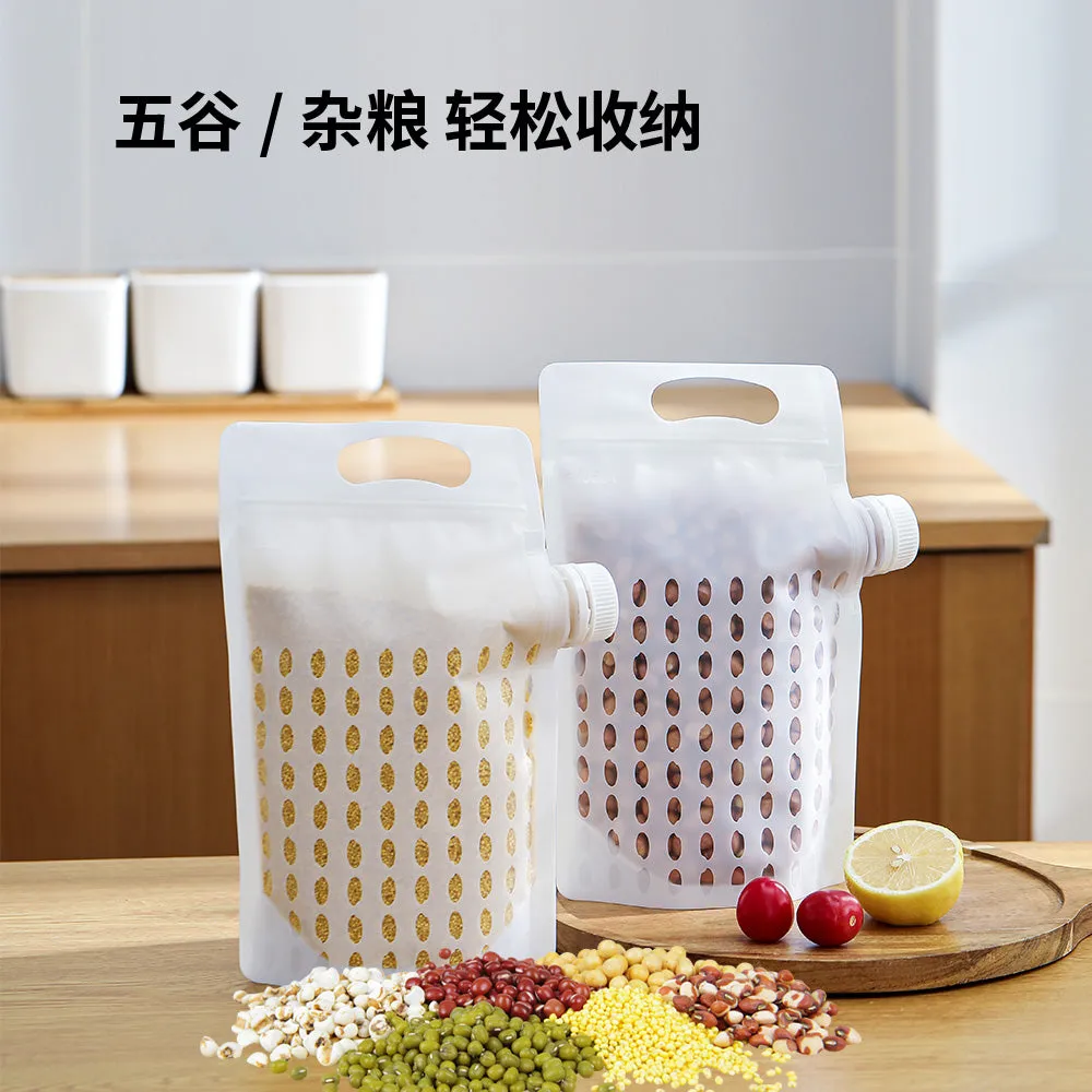 Fasola White Grain Storage Bags - 16*25cm, Pack of 5