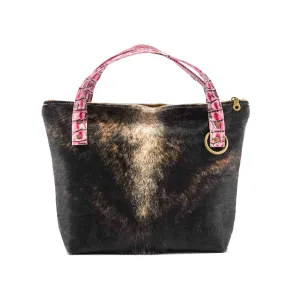 Feed Bag - Brindle w/ Barbie Croc