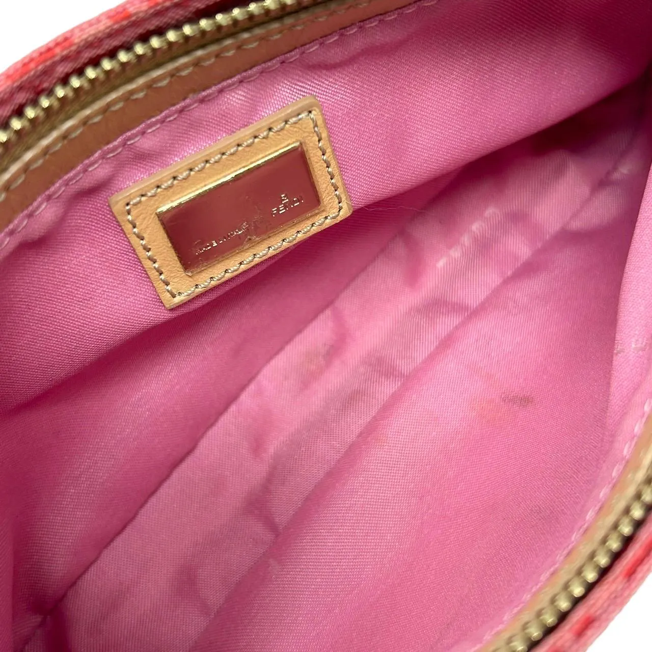 Fendi Pink Monogram Shoulder Bag