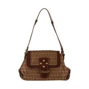 Fendi Zucca Logo Shoulder Bag