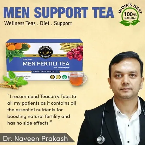 Fertility Tea For Men - Natural Men Fertility Tea for Preconception with Diet Chart