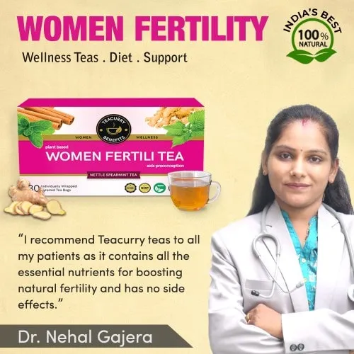 Fertility Tea For Women - Women Fertility Tea for Preconception with Diet Chart