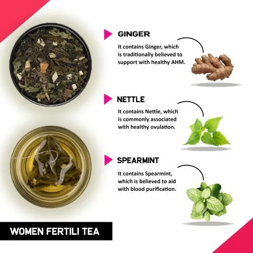 Fertility Tea For Women - Women Fertility Tea for Preconception with Diet Chart
