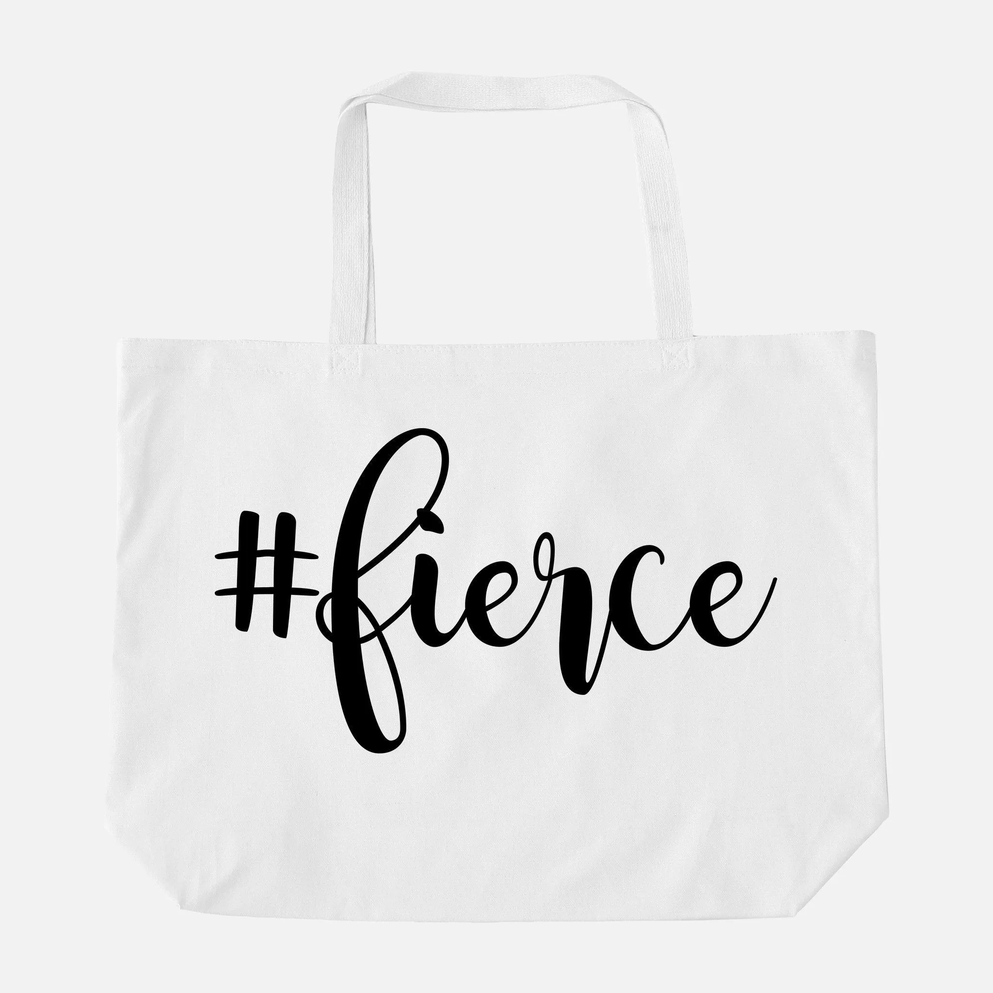 Fierce Hashtag Large Tote Bag