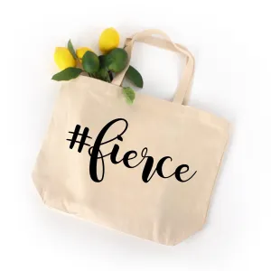 Fierce Hashtag Large Tote Bag