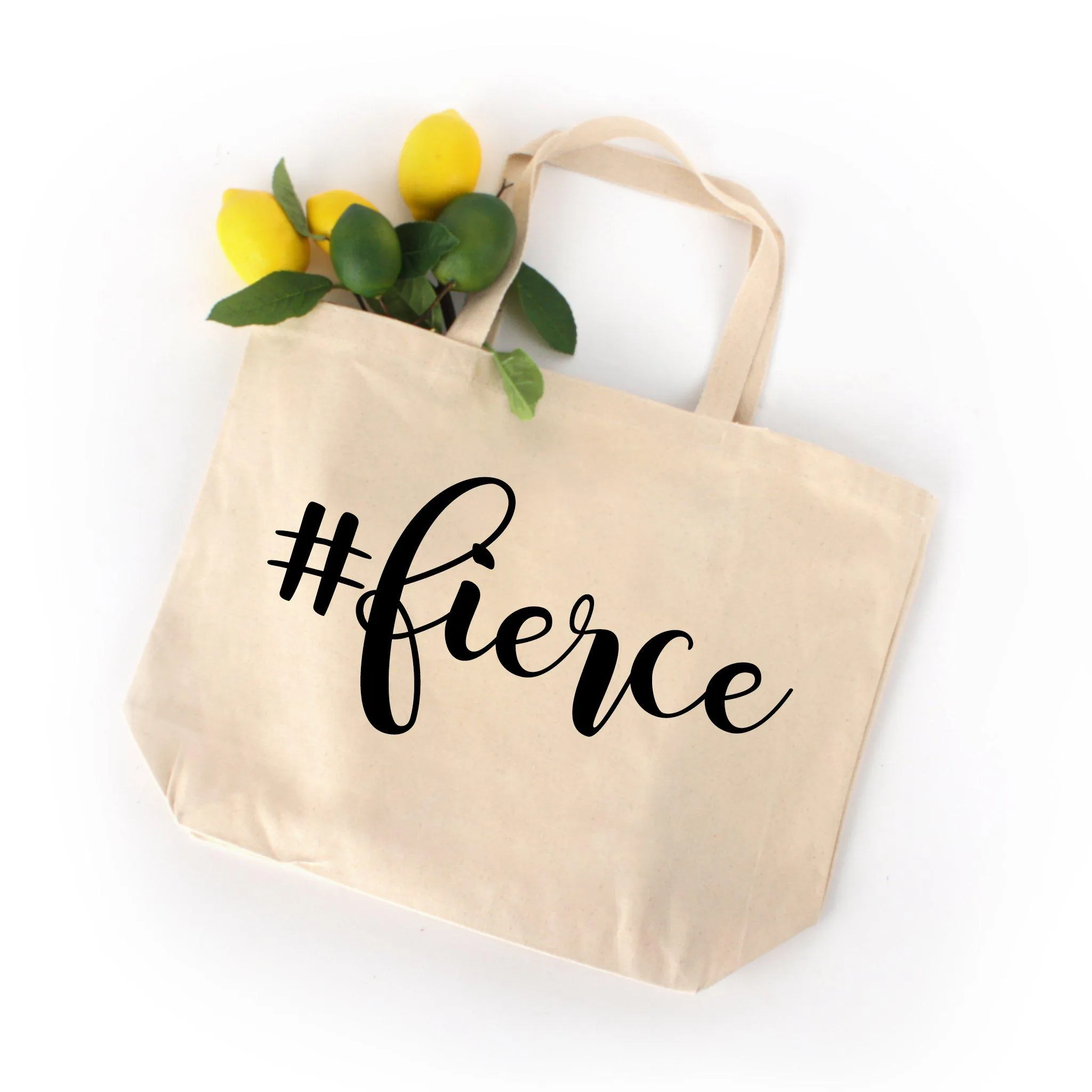 Fierce Hashtag Large Tote Bag