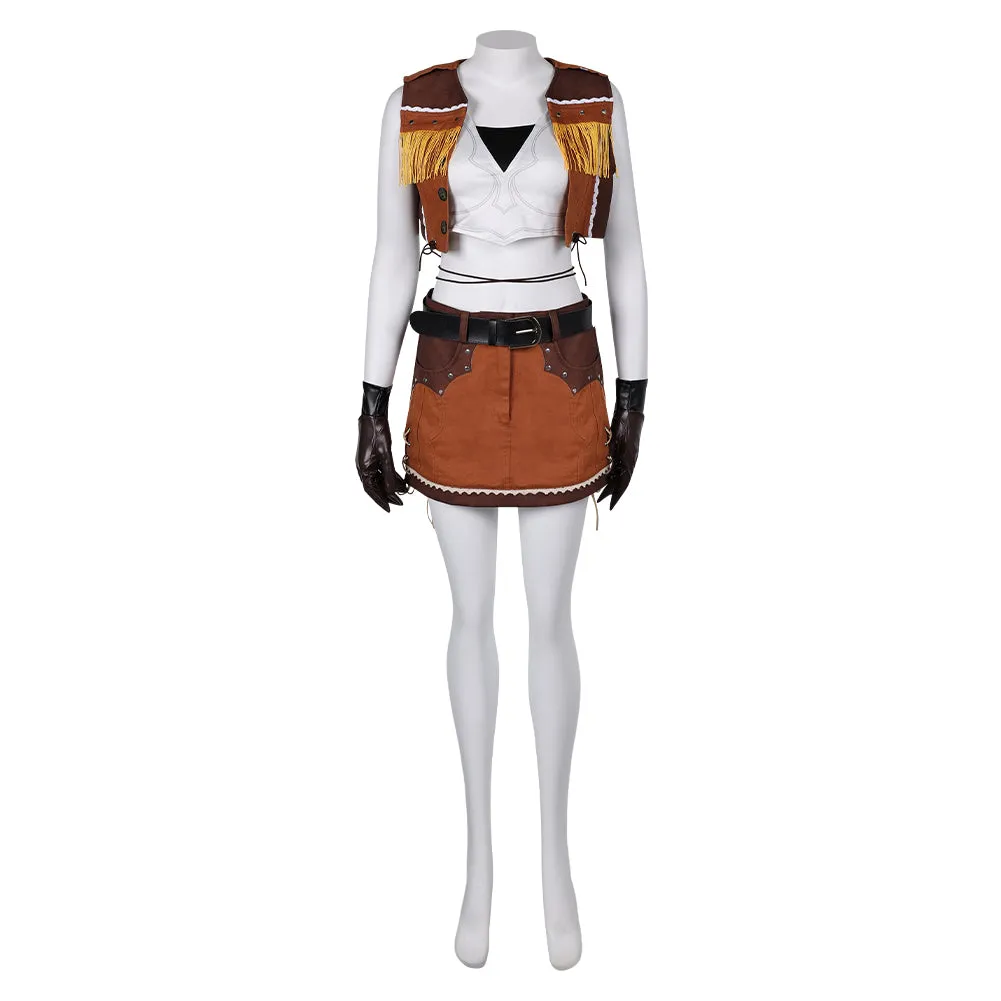 Final Fantasy Tifa Cowboy Suit Cosplay Costume Outfits Halloween Carnival Suit