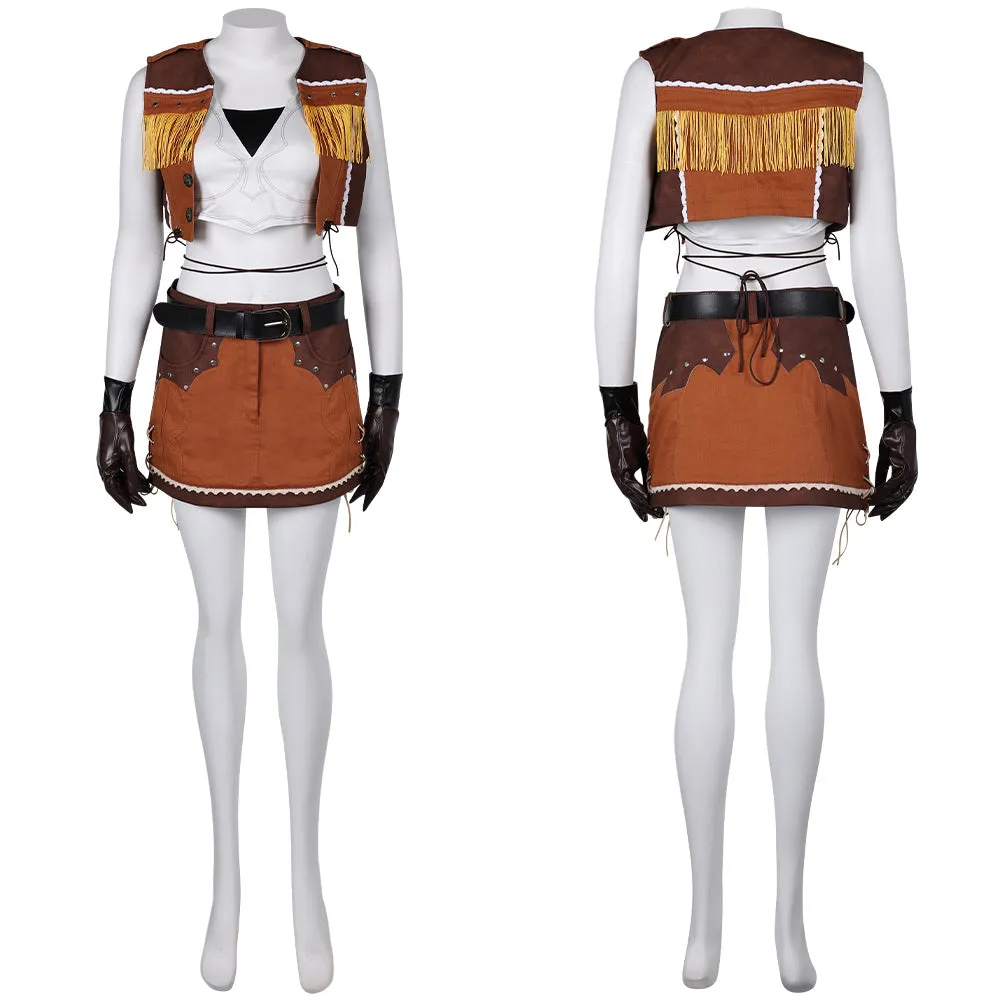 Final Fantasy Tifa Cowboy Suit Cosplay Costume Outfits Halloween Carnival Suit
