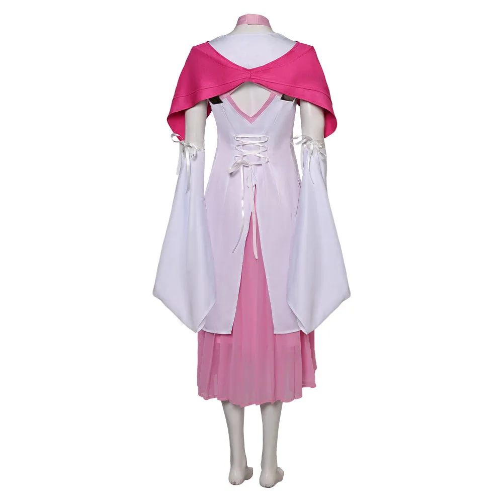 Final Fantasy VII Aerith Gainsborough Pink Suit Cosplay Costume Outfits Halloween Carnival Suit