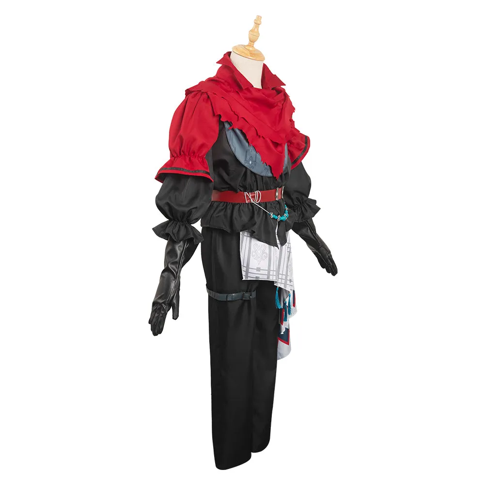 Final Fantasy XVI FF16 Joshua Cosplay Costume Black Red Outfits Halloween Carnival Suit