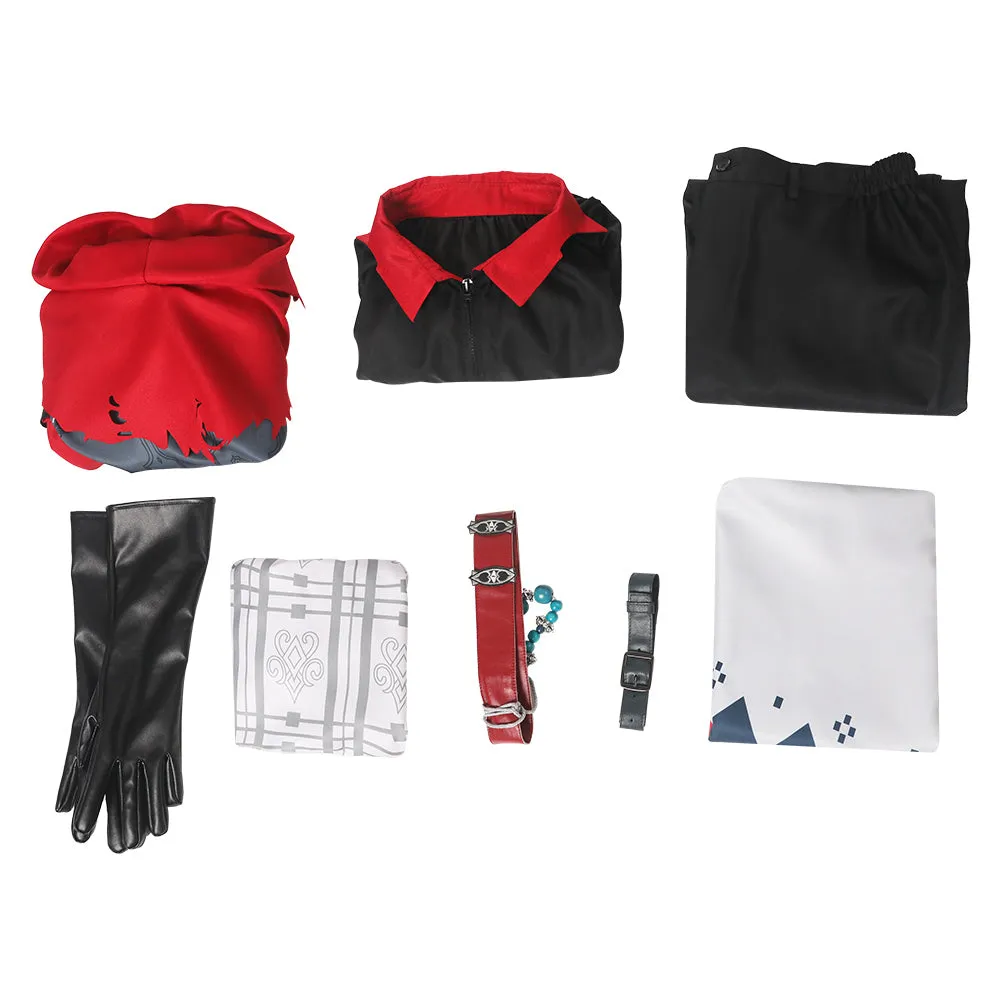 Final Fantasy XVI FF16 Joshua Cosplay Costume Black Red Outfits Halloween Carnival Suit