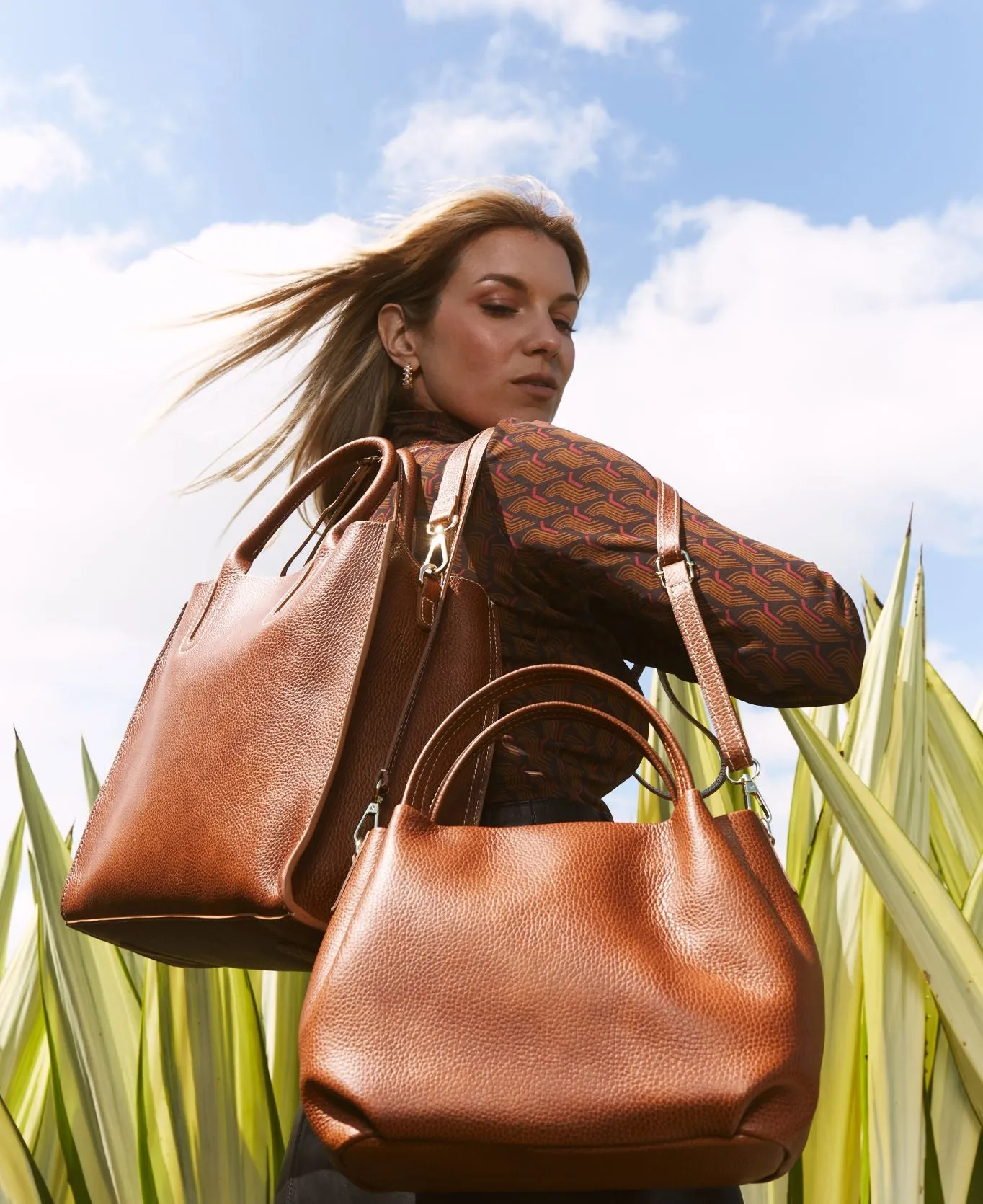 Florence Tote leather bag rust tan