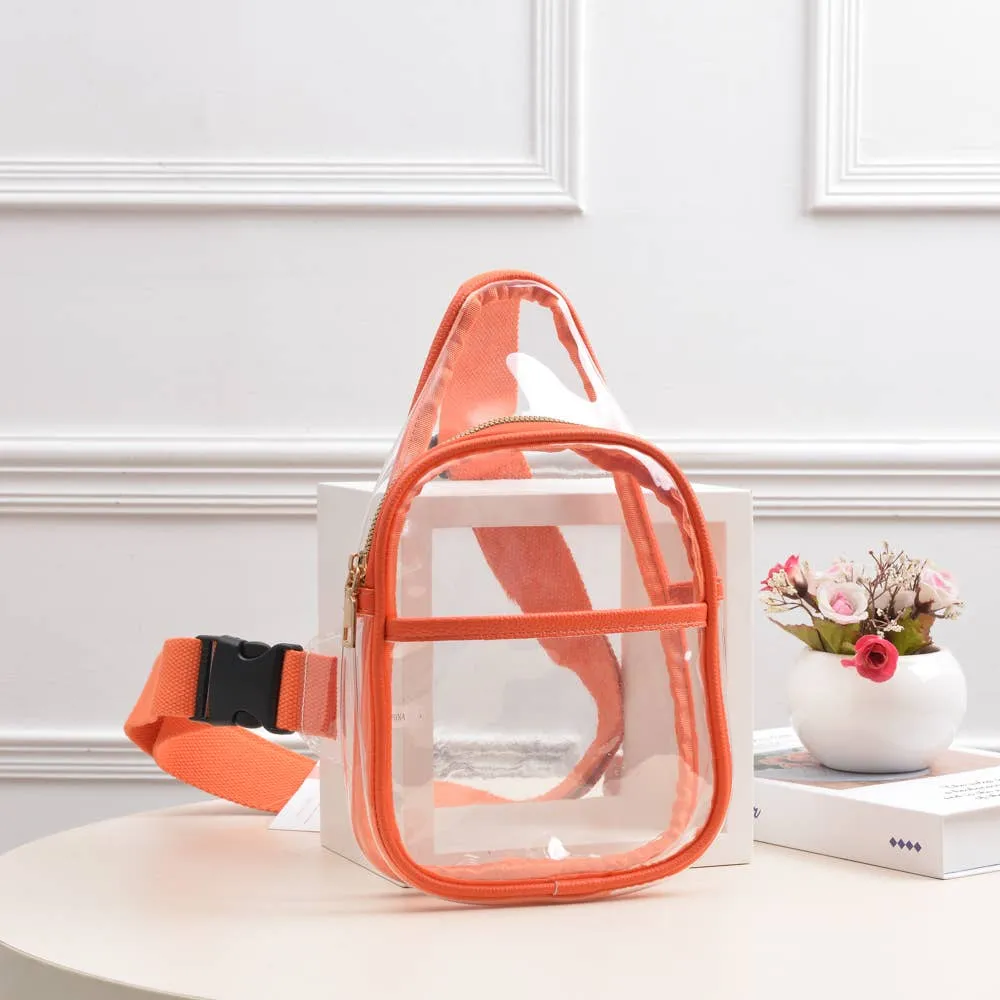 Game Day Stadium Clear Sling Bags: Navy