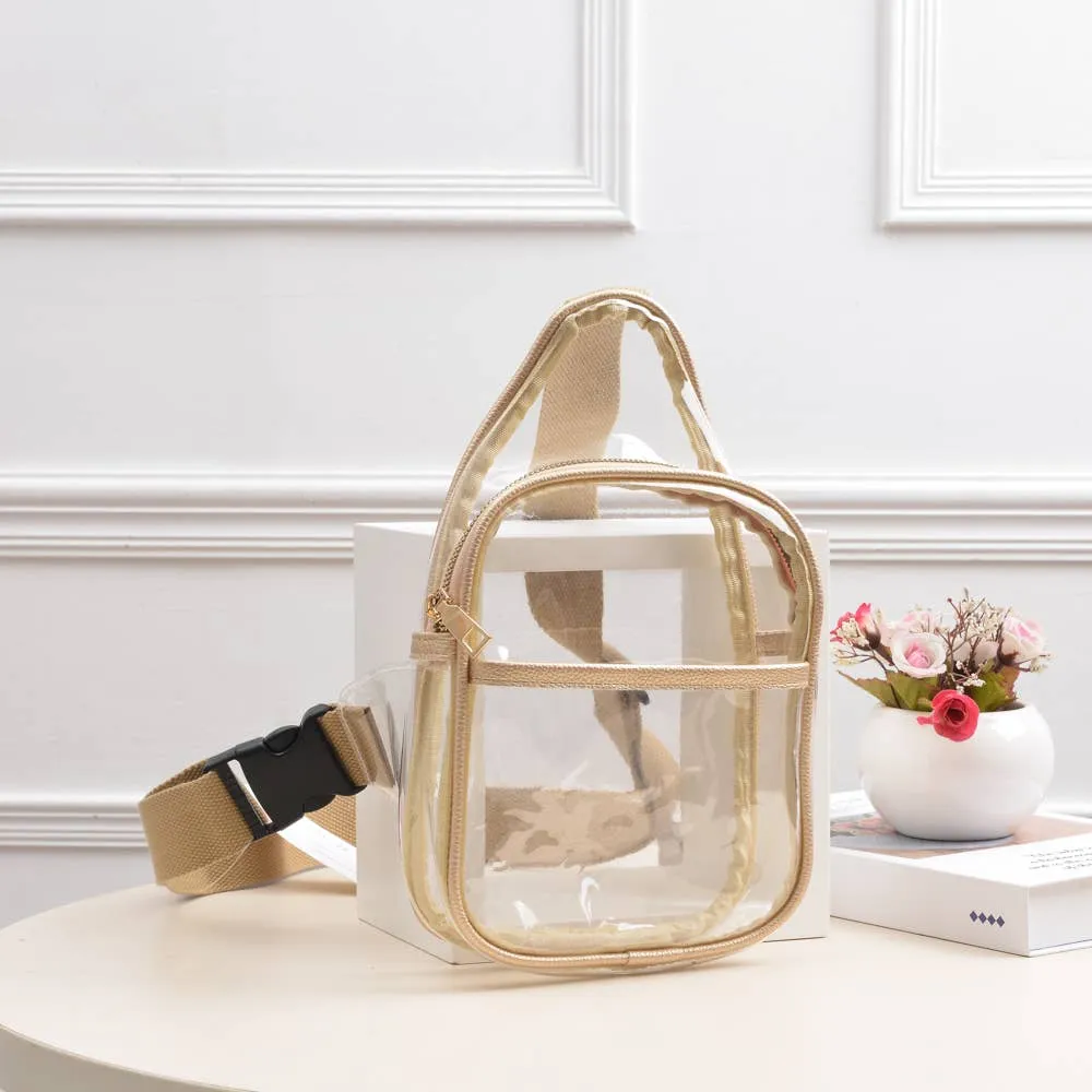 Game Day Stadium Clear Sling Bags: Navy