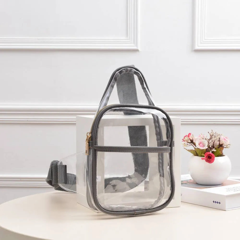 Game Day Stadium Clear Sling Bags: Navy