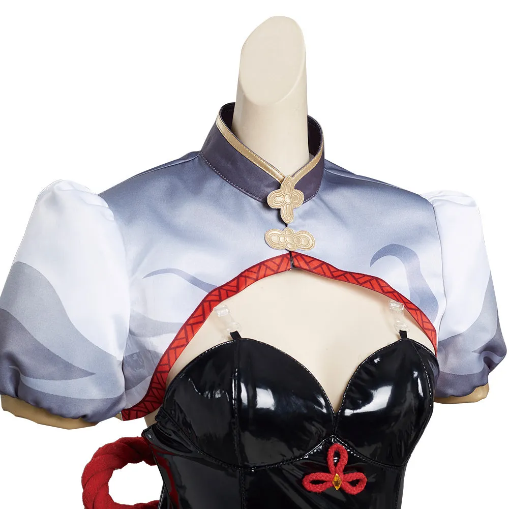 Genshin Impact Shen He Bunny Girls Jumpsuit Cosplay Costume Halloween Carnival Suit