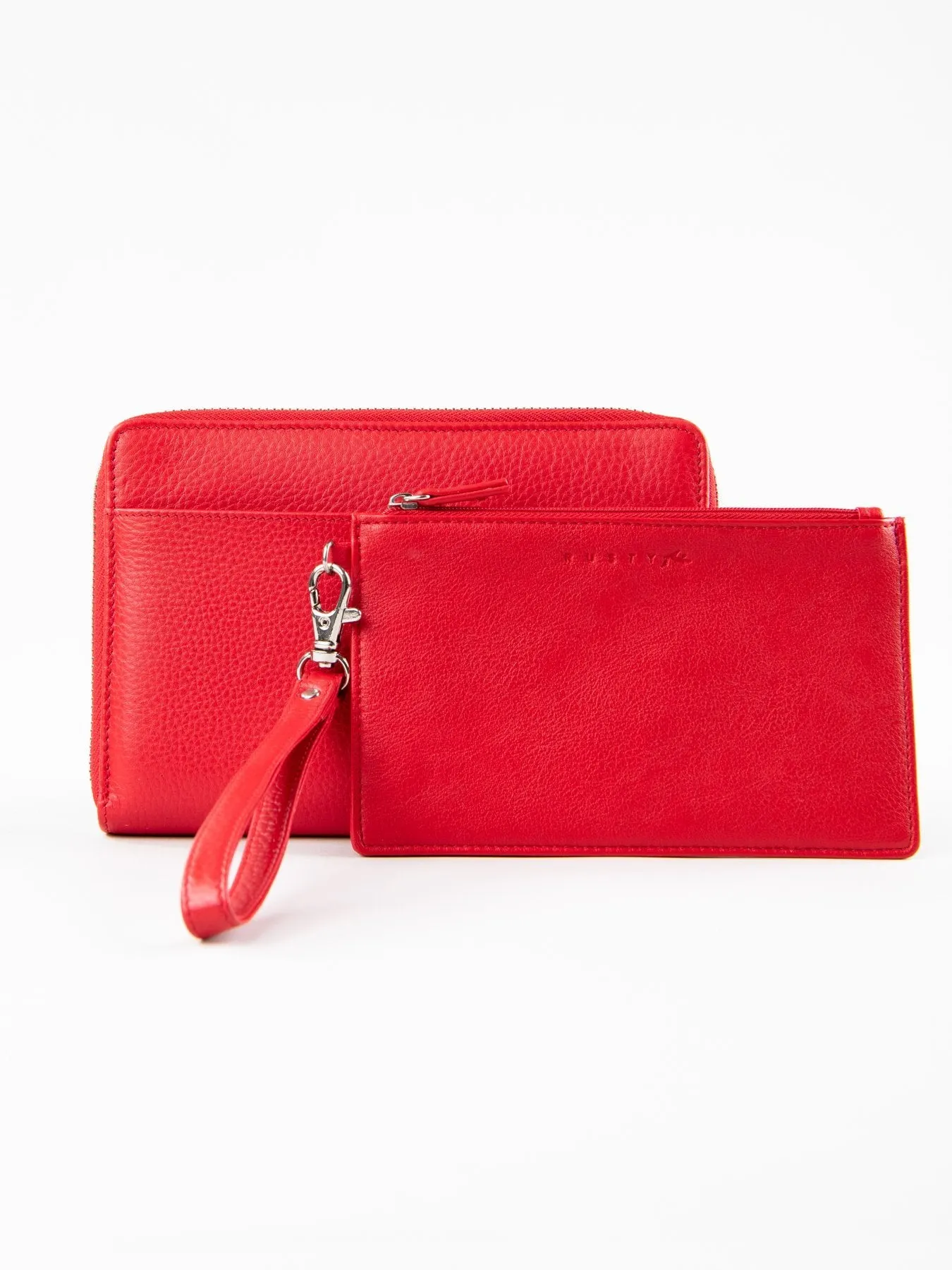 Getaway Leather Travel Wallet - Flame