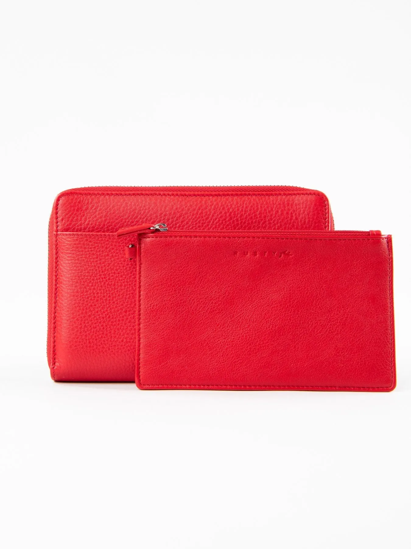 Getaway Leather Travel Wallet - Flame
