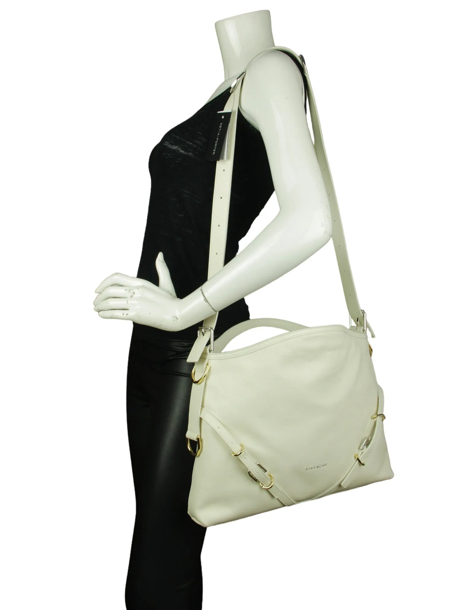 Givenchy Ivory Medium Voyou Shoulder Bag