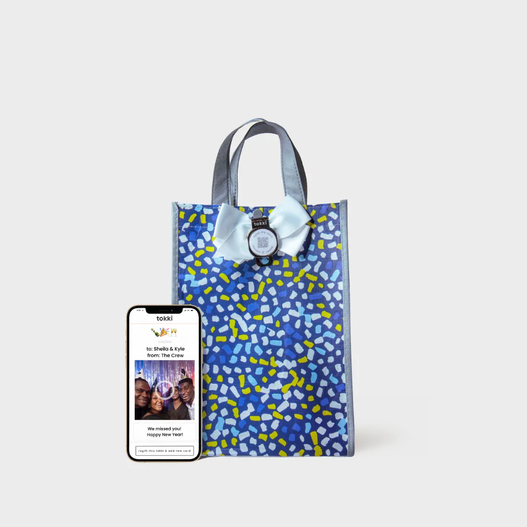 Glow Collection | Reusable Gift Bag   QR Greeting Card Bundle | 9 Pieces