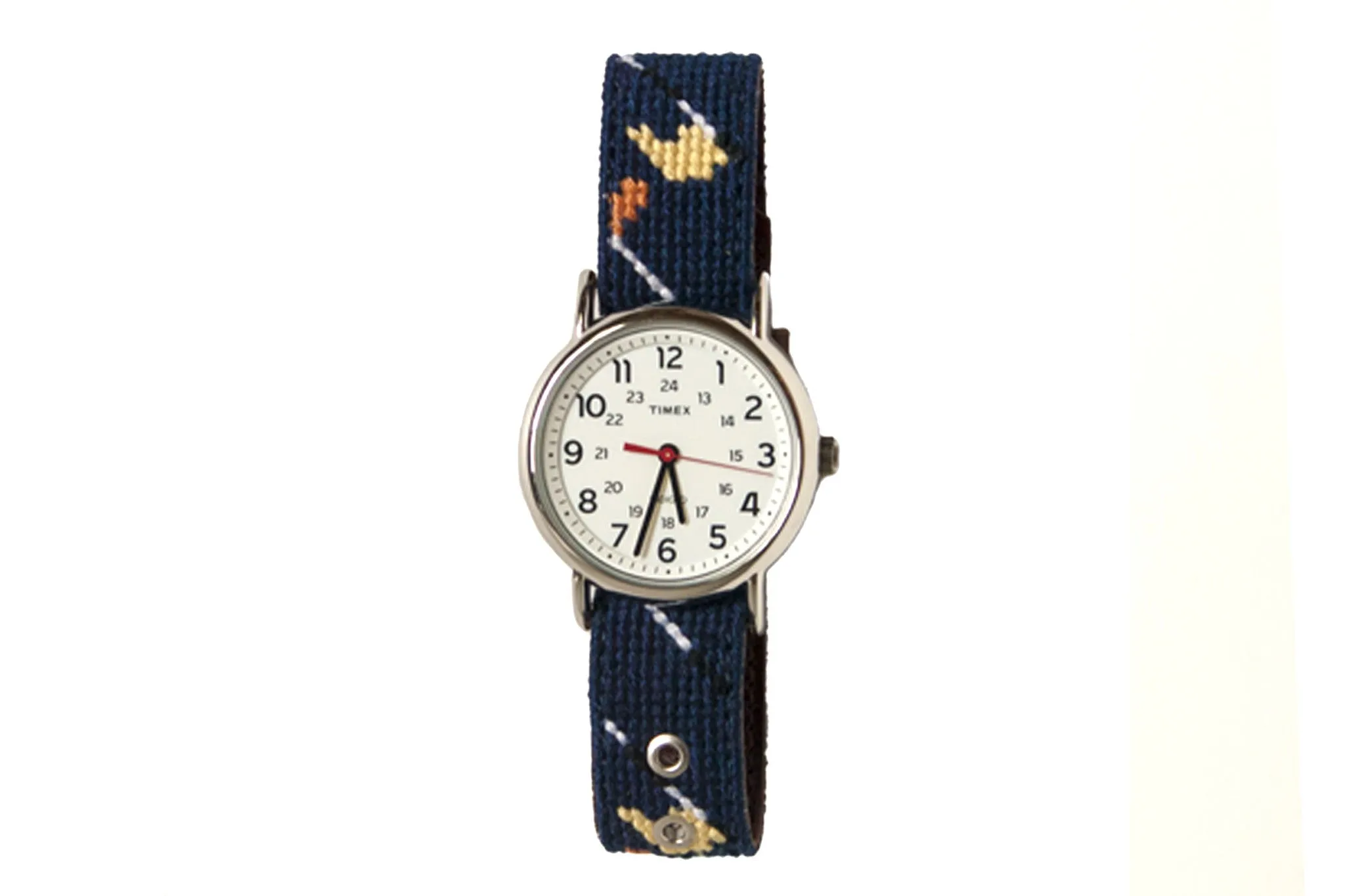 Golf Classic Needlepoint Watch Strap and Timex Watch Face