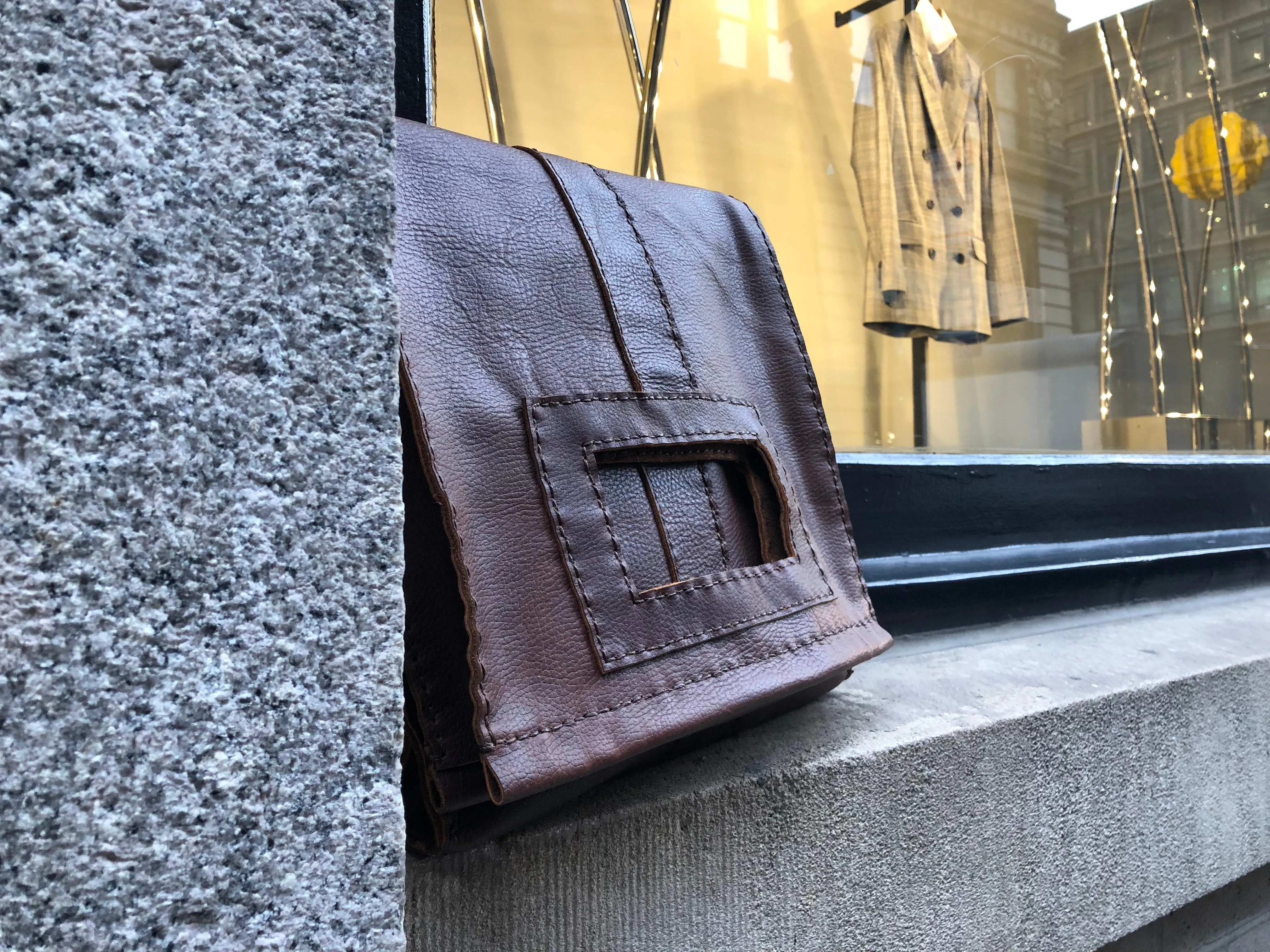 Grand Clutch / Large Foldover Clutch / Oversized Leather Clutch Bag / Made in New York