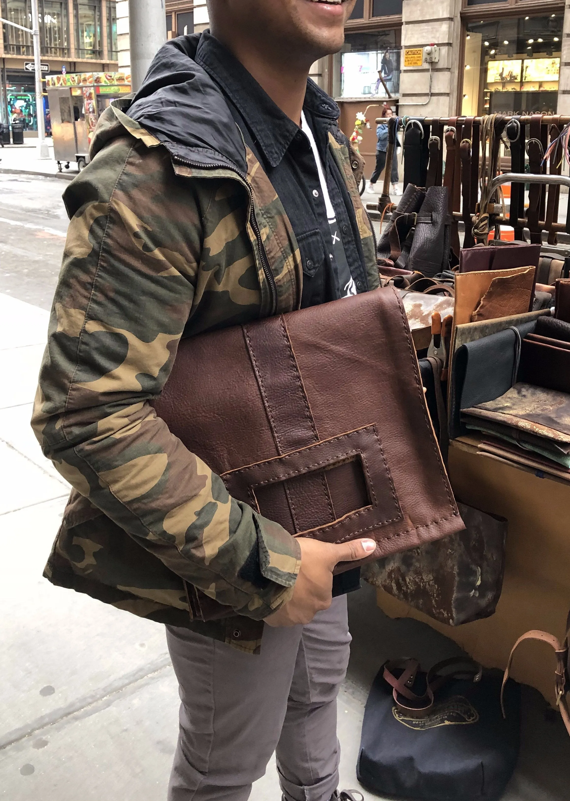Grand Clutch / Large Foldover Clutch / Oversized Leather Clutch Bag / Made in New York