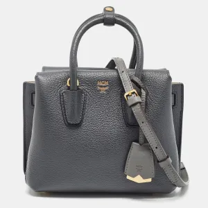 Grey Leather Mini Milla Tote