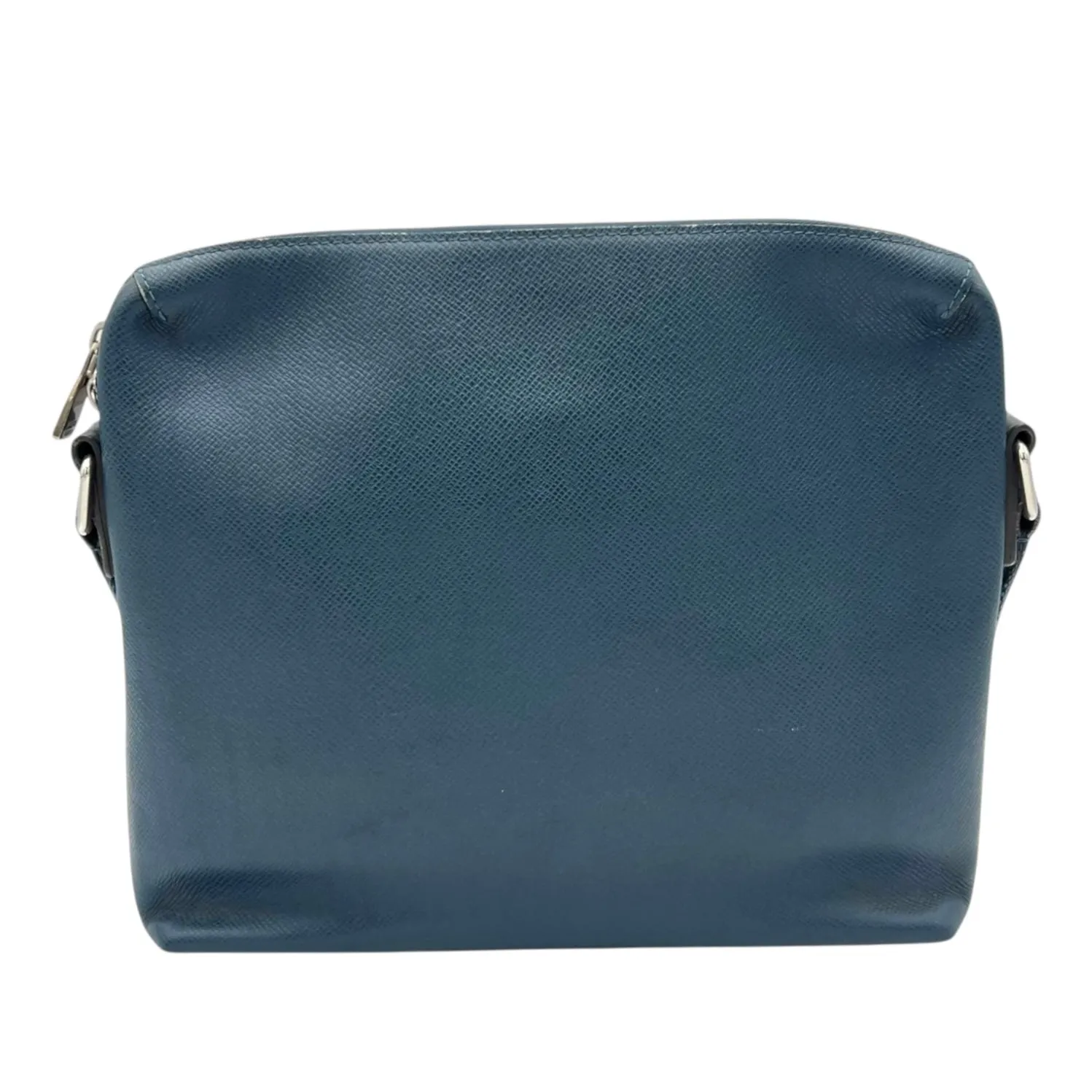 Grigori Messenger PM Blue in Taiga Leather, Silver hardware